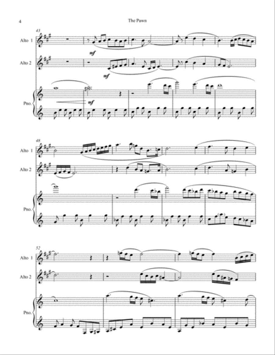 The Pawn Alto Saxophone scores gallery preview page 4