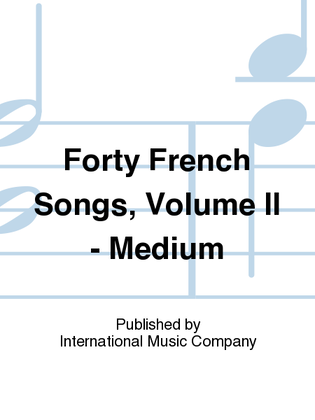Book cover for Forty French Songs