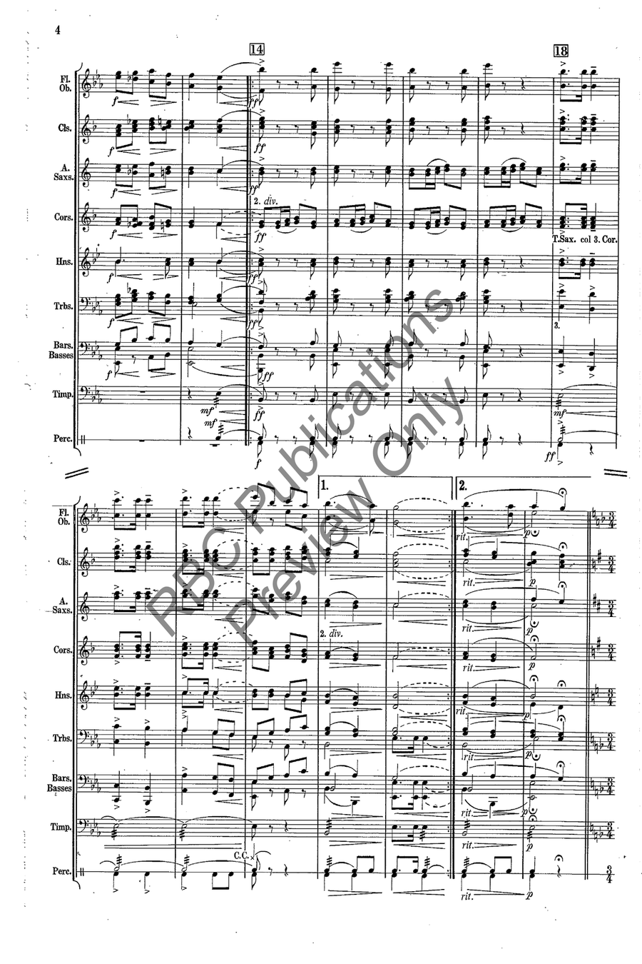 Hosanna In Excelsis Concert Band scores gallery preview page 5
