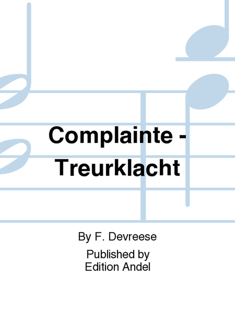 Complainte - Treurklacht
