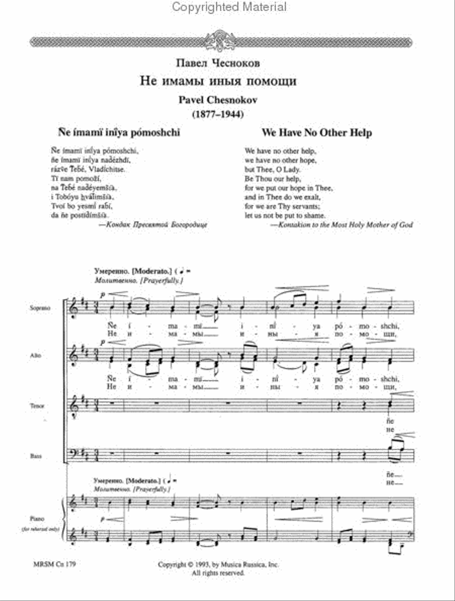 We Have No Other Help 4-Part scores gallery preview page 2