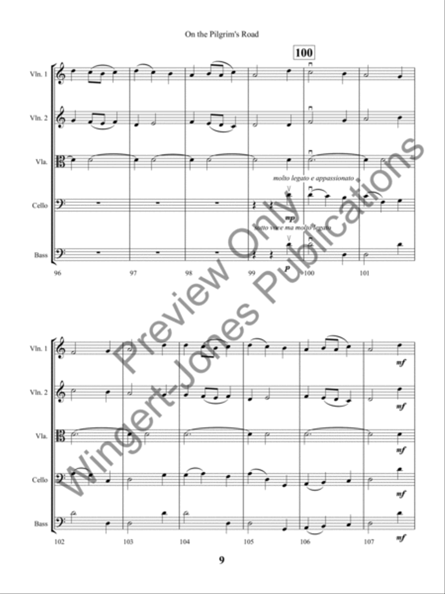 On the Pilgrim's Road String Orchestra scores gallery preview page 12