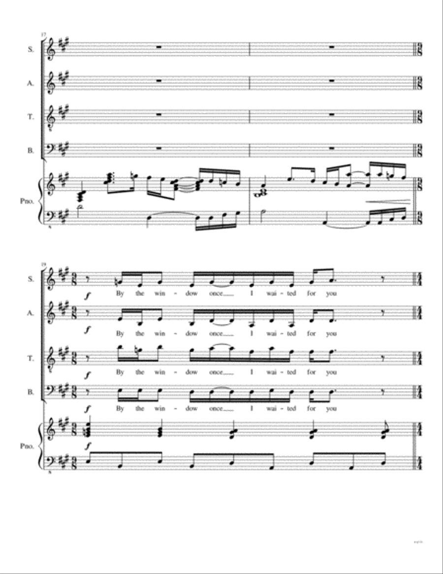 Sometimes In Winter 4-Part scores gallery preview page 5