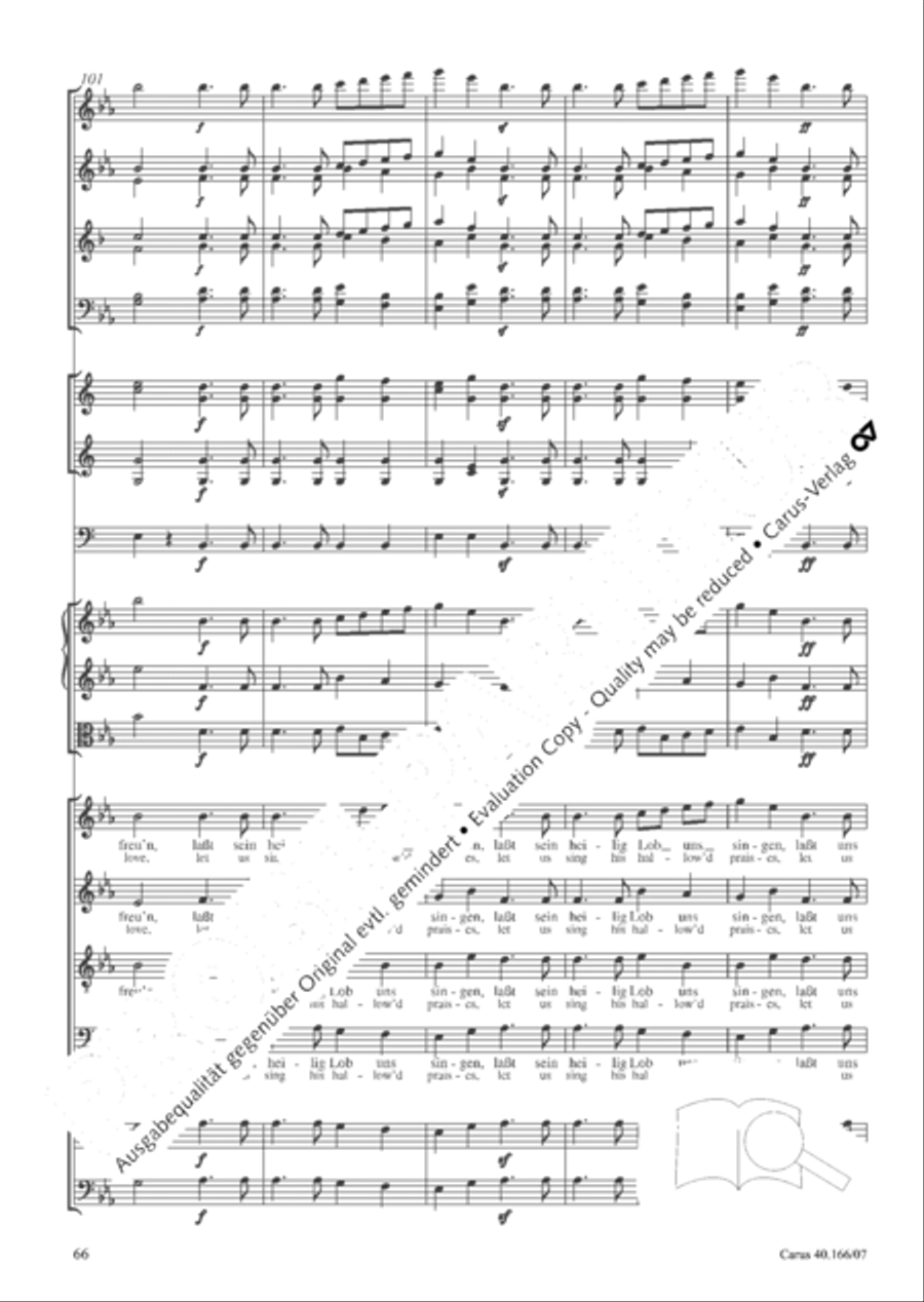 Hymn; Three sacred songs; fugue (Hymne; Drei geistliche Lieder und Fuge) Orchestra scores gallery preview page 67