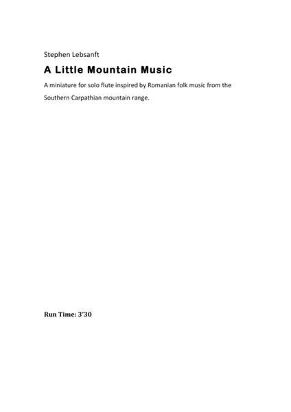 A Little Mountain Music