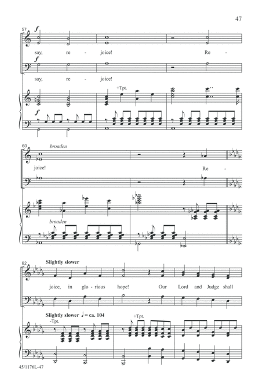 10 More Anthems for about 10 Singers 3-Part scores gallery preview page 47