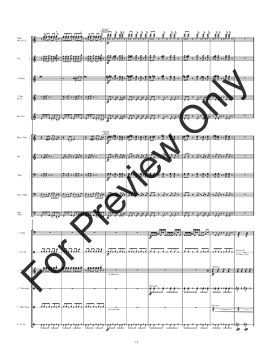 Electricity (Score) Concert Band scores gallery preview page 15
