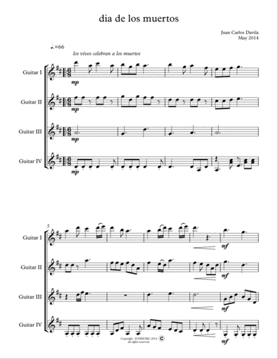 i. dia de los muertos (leyendas del valle) Small Ensemble scores gallery preview page 1
