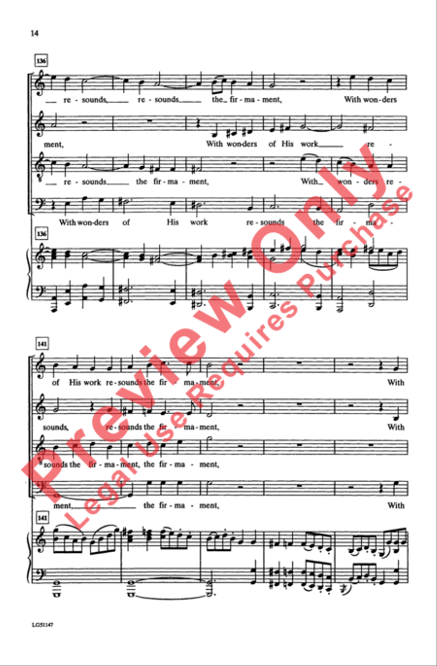The Heavens Are Telling The Heavens Are Telling 4-Part scores gallery preview page 14
