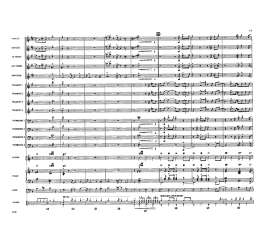 A Shuffle for Uncle Guido Jazz Ensemble scores gallery preview page 16