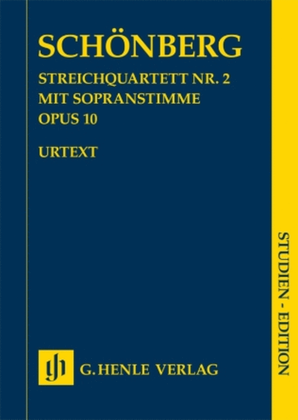 Book cover for String Quartet No. 2 Op. 10 with Soprano Part