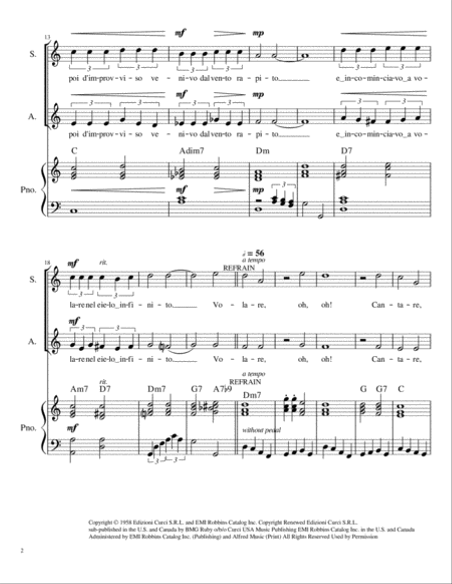 Volare Piano scores gallery preview page 4