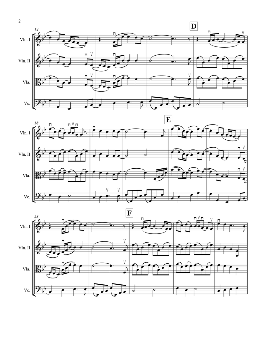 Can You Feel The Love Tonight String Quartet scores gallery preview page 2