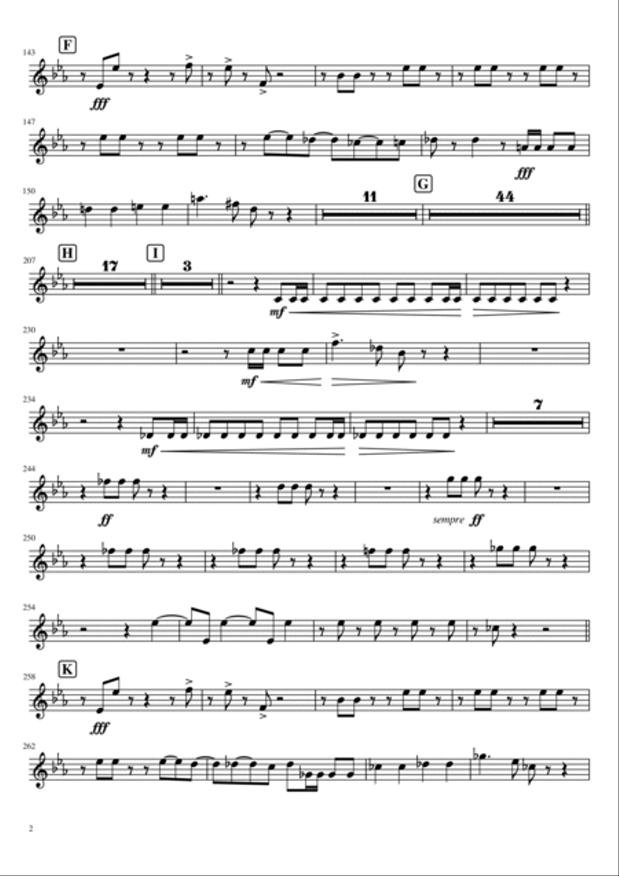 1812 (Festival Overture) Tchaikovsky Trumpet 1 in C Trumpet Solo scores gallery preview page 2