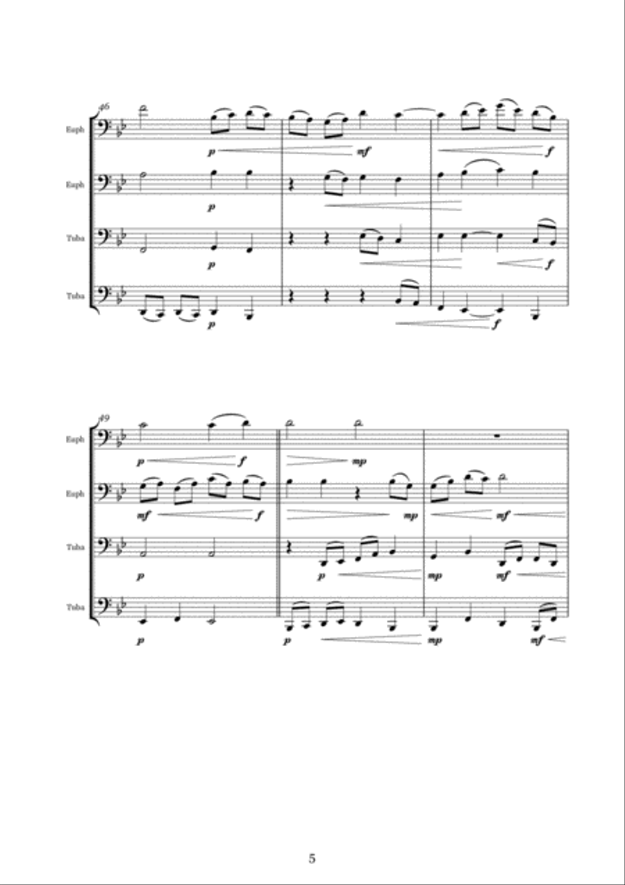 Three Legged Dances and Hym Brass Ensemble scores gallery preview page 6