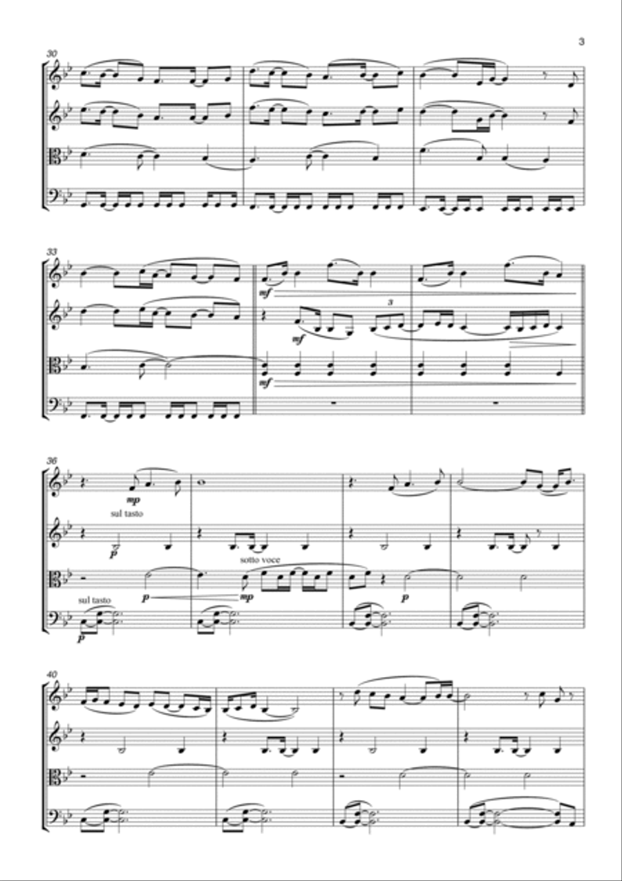 Simple And Clean String Quartet scores gallery preview page 3