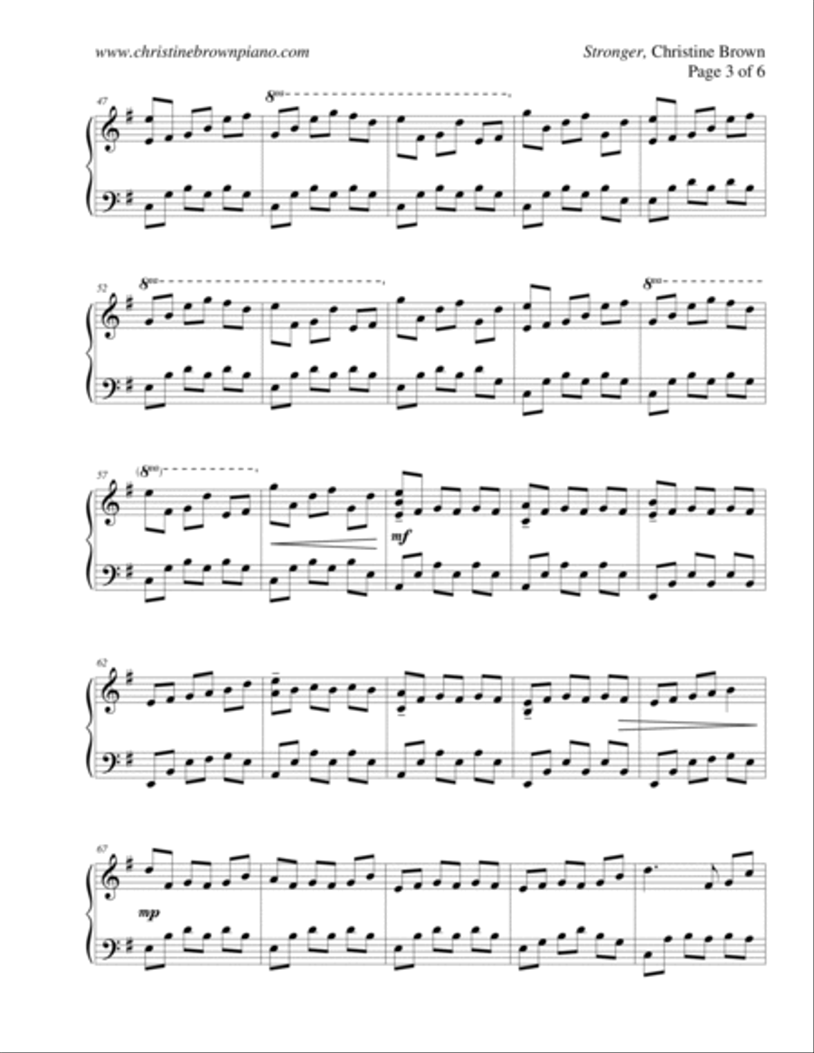 Stronger Piano Solo scores gallery preview page 4