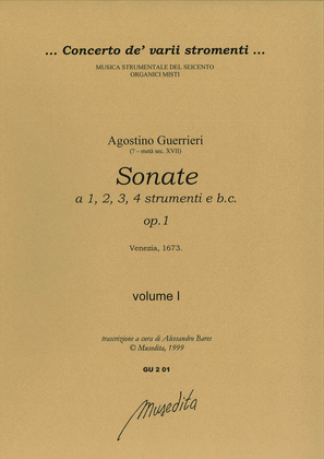 Book cover for Sonate op.1 (Venezia, 1673)