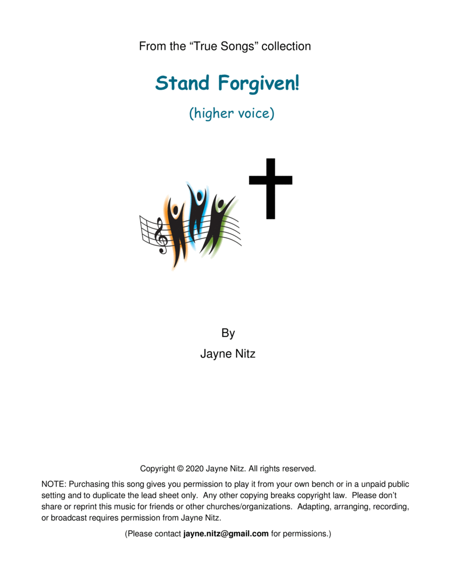 Stand Forgiven! (high voice) High Voice scores gallery preview page 1