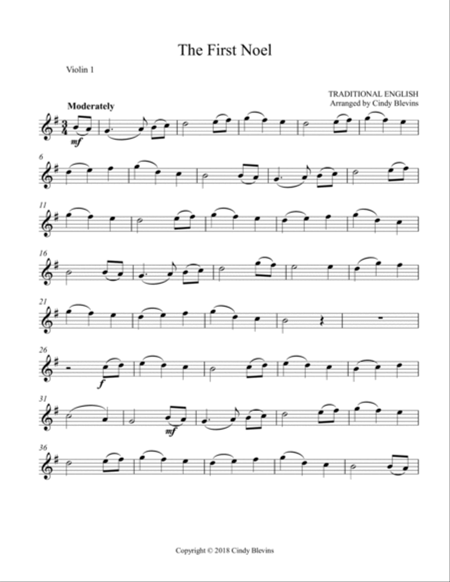 The First Noel, for Violin Trio String Trio scores gallery preview page 6