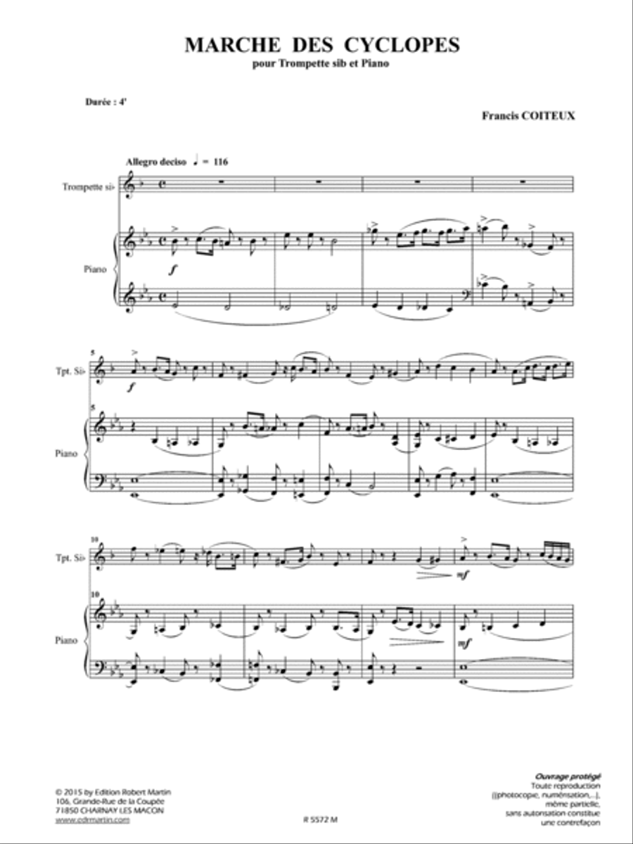 Marche des cyclopes Marche des cyclopes Trumpet Solo scores gallery preview page 2