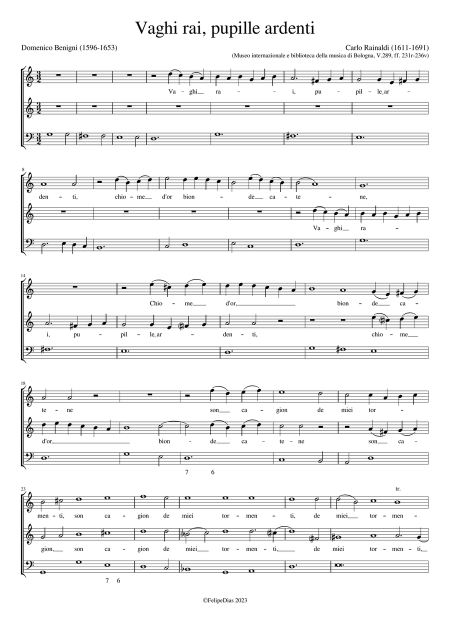 Vaghi rai, pupille ardenti Vocal Duet scores gallery preview page 1