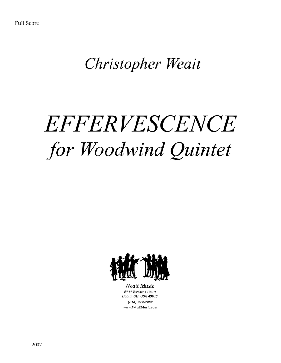 Effervescence for woodwind quintet (2’59) Woodwind Quintet scores gallery preview page 1