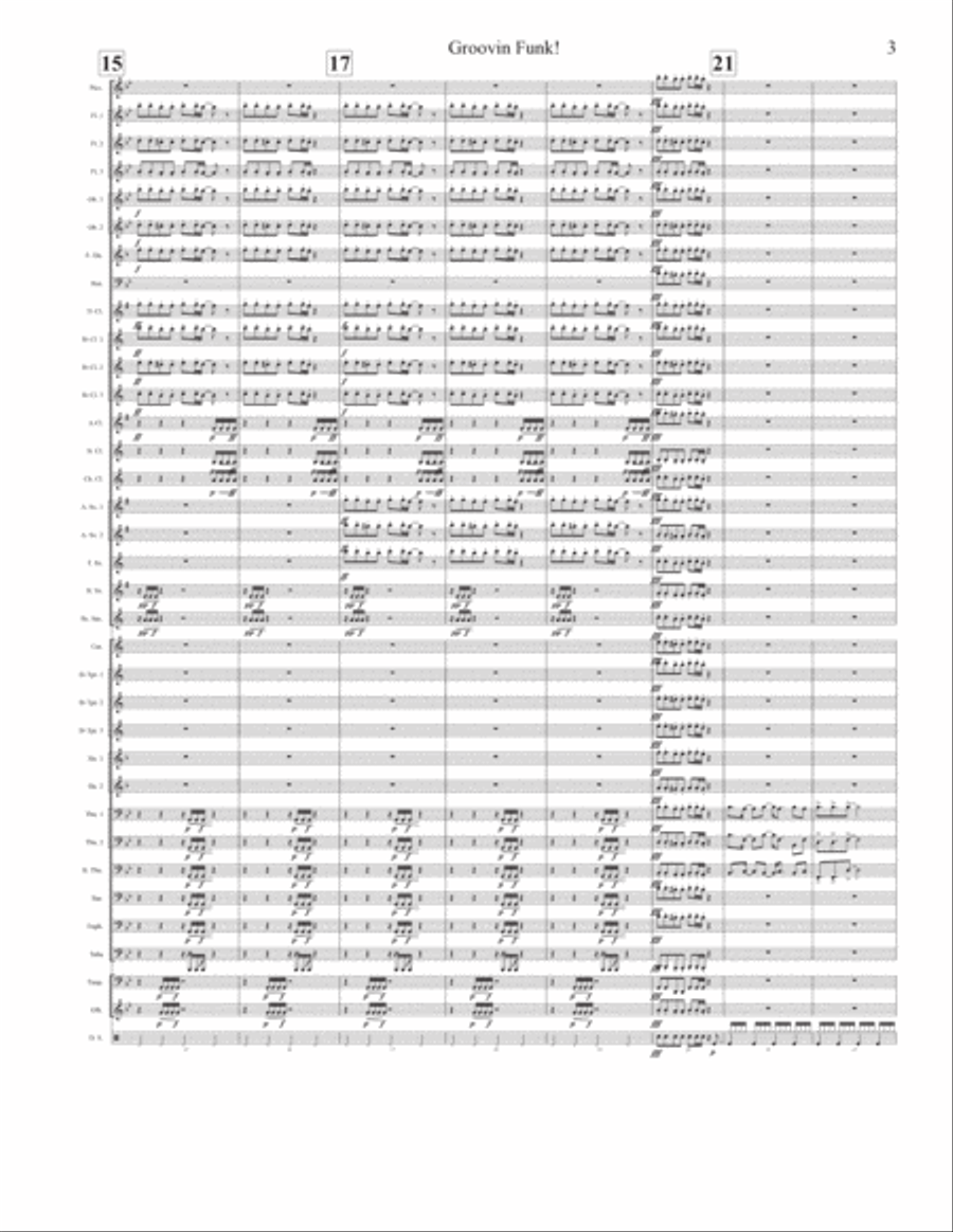 Groovin Funk - Score Only Concert Band scores gallery preview page 3