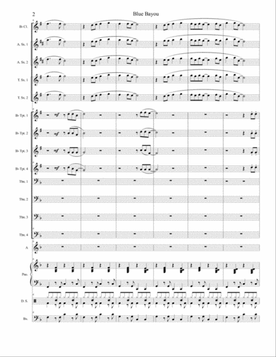 Blue Bayou Jazz Ensemble scores gallery preview page 2