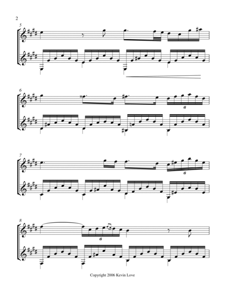 Ave Maria, E Major (Violin and Guitar) - Score and Parts image number null