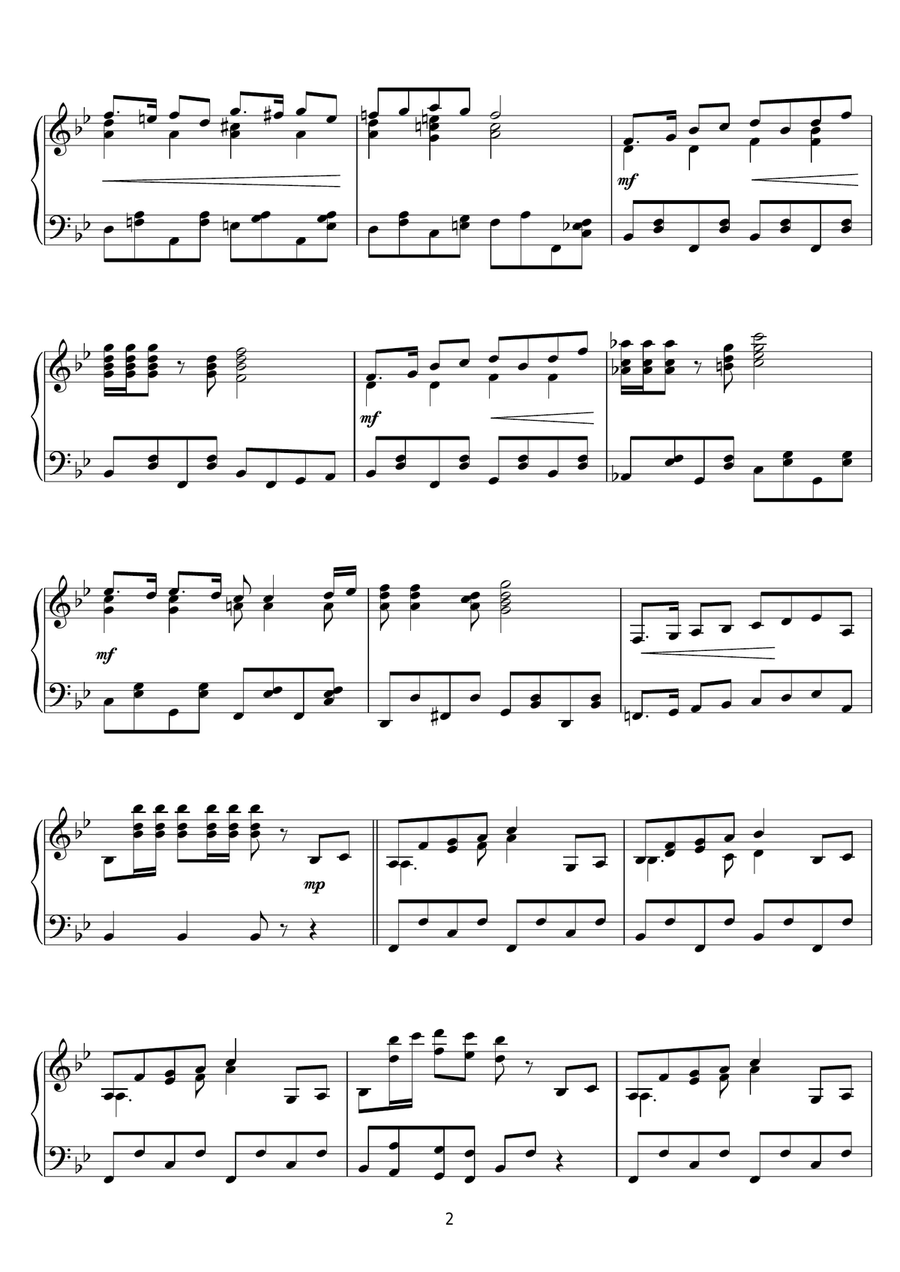 Valiant (End Titles - March Of The R.H.P.S) Piano Solo scores gallery preview page 2