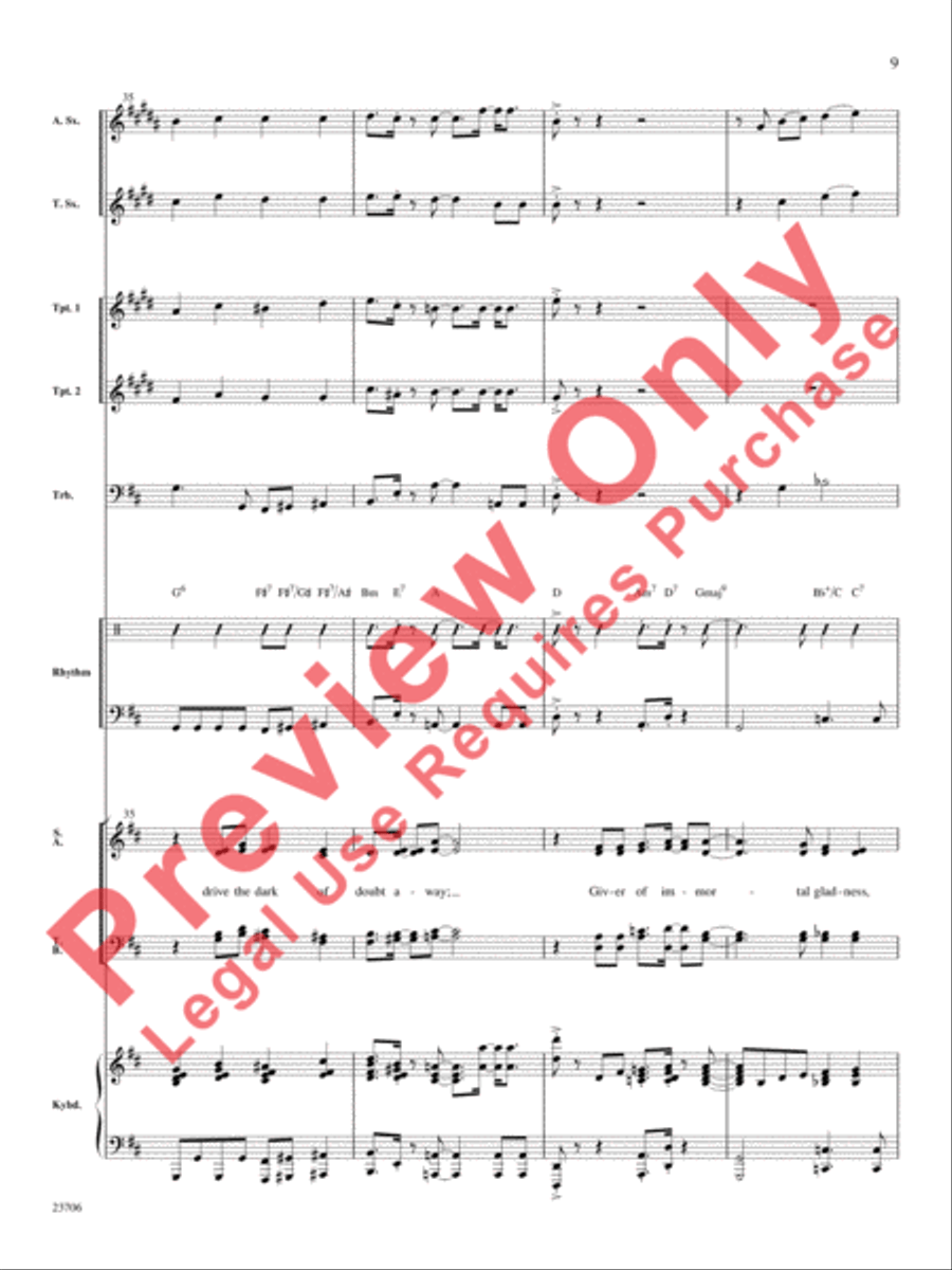 Joyful, Joyful, We Adore Thee Choir scores gallery preview page 10