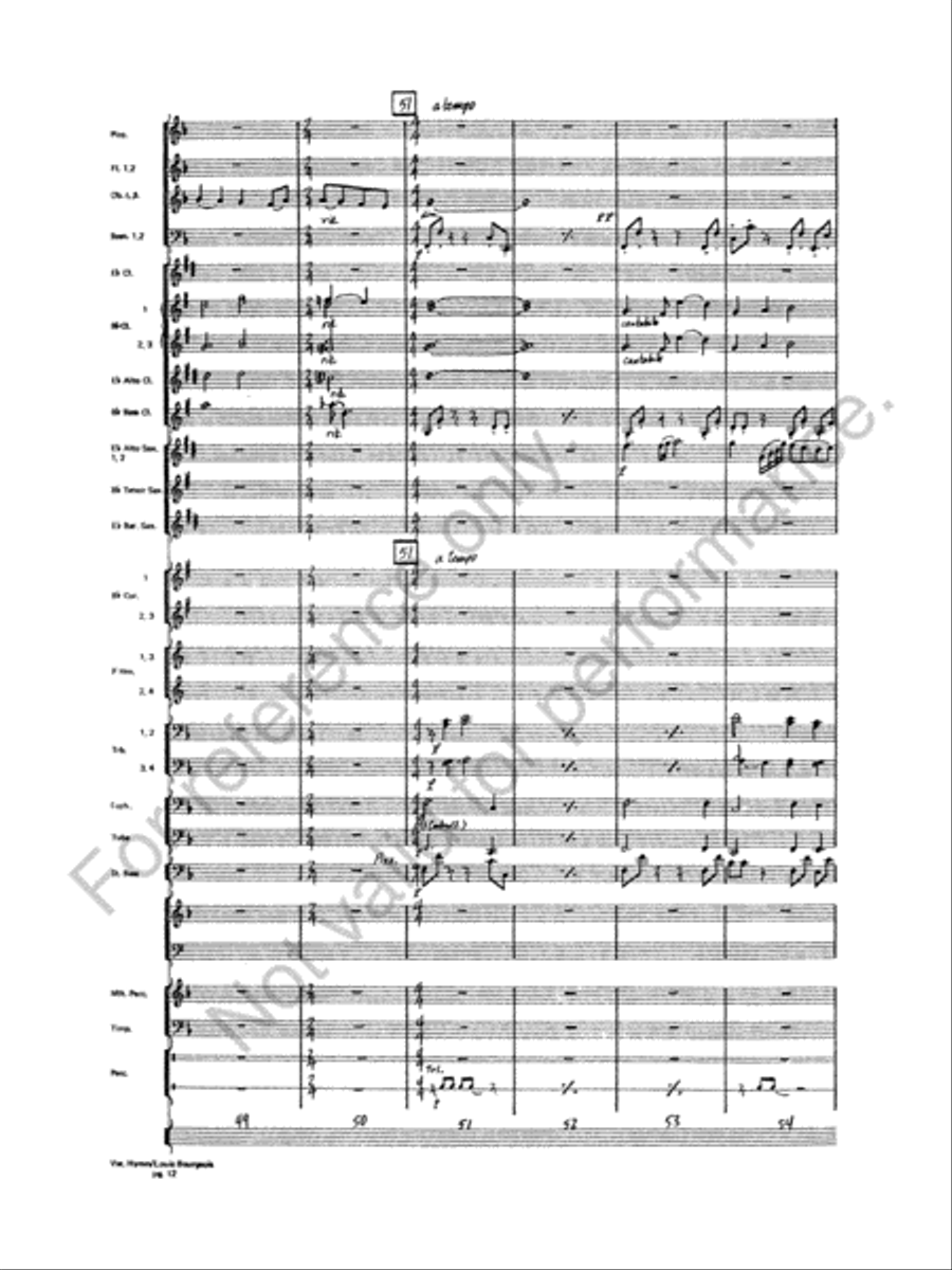 Variations On A Hymn By Louis Bourgeois Concert Band scores gallery preview page 13