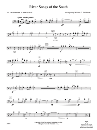 River Songs of the South: (wp) 3rd B-flat Trombone B.C.