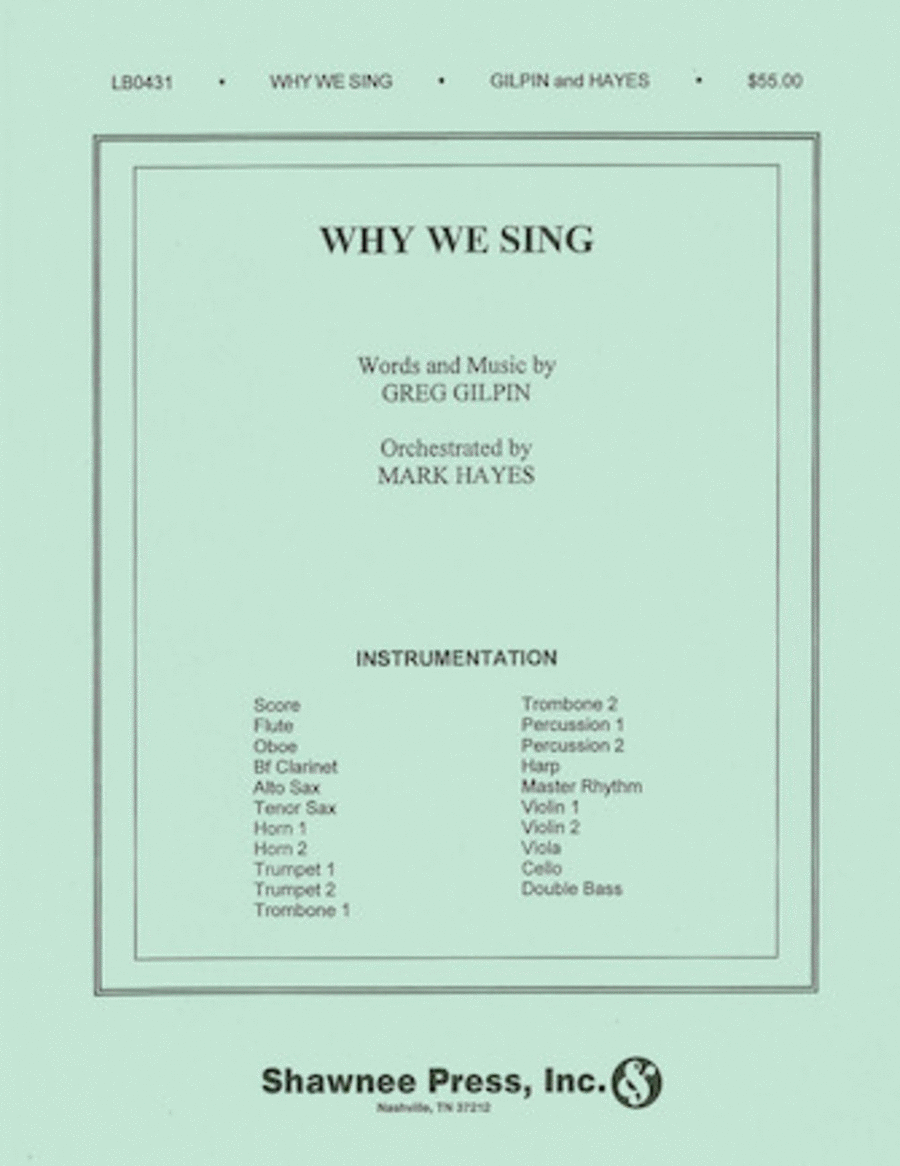 Why We Sing Show Choir scores gallery preview page 1