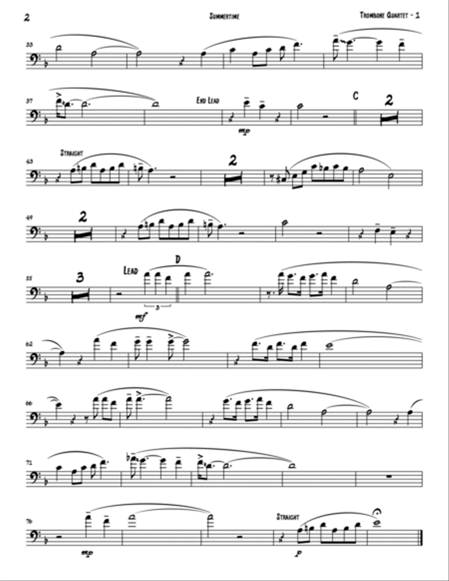 Summertime Brass Quartet scores gallery preview page 5