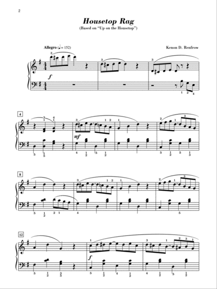 A Ragtime Christmas Piano Solo scores gallery preview page 2