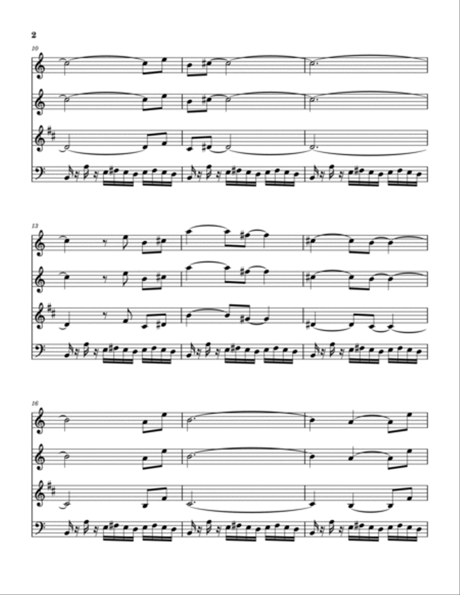 Run Home Slow Theme Run Home Slow Theme Woodwind Quartet scores gallery preview page 3