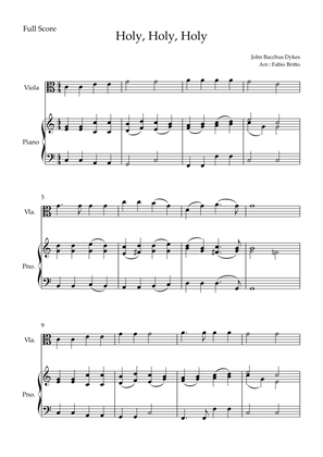 Book cover for Holy, Holy, Holy (Traditional Christian Song) for Viola Solo and Piano Accompaniment