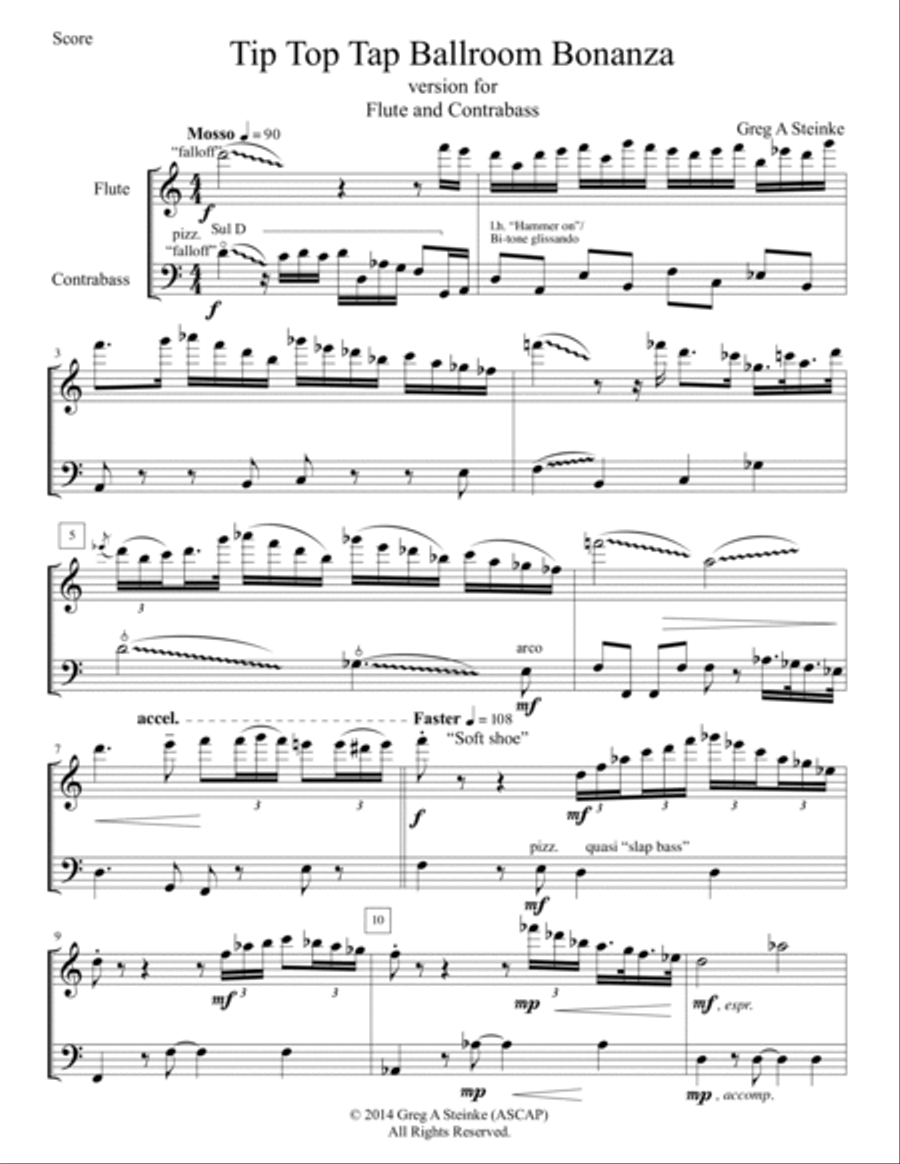 Tip Top Tap Ballroom Bonanza for Flute and Contrabass Flute scores gallery preview page 3