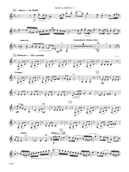 Fantasie Brillante: 3rd B-flat Clarinet