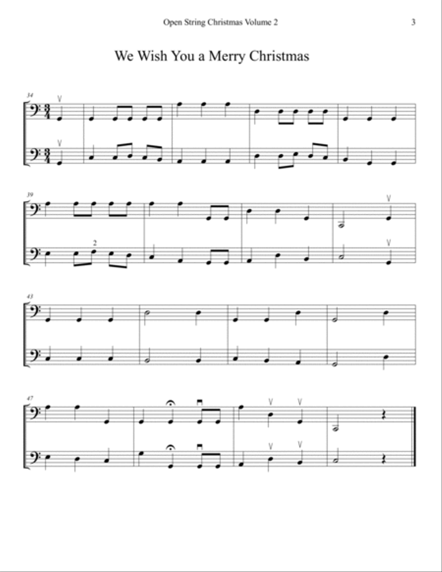 Open String Christmas for Cello, Volume 2 Cello Solo scores gallery preview page 3