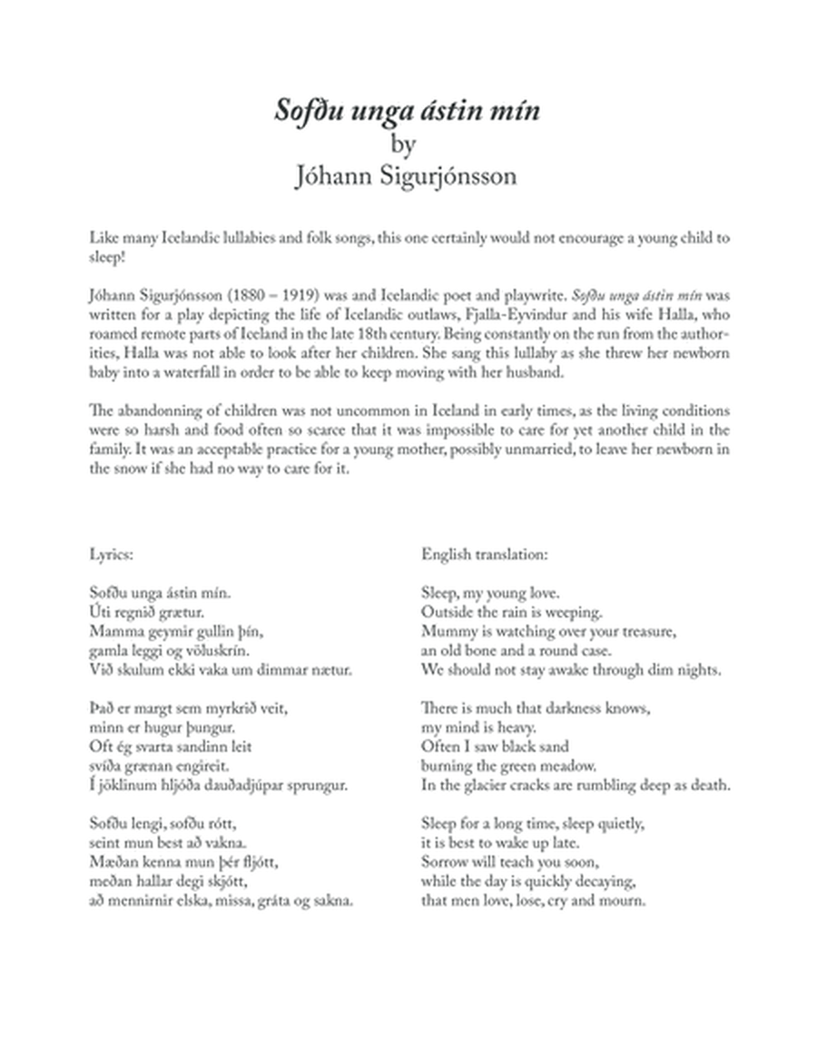 Variations on an Icelandic Lullaby (Sofðu unga ástin mín) for Flute Quartet