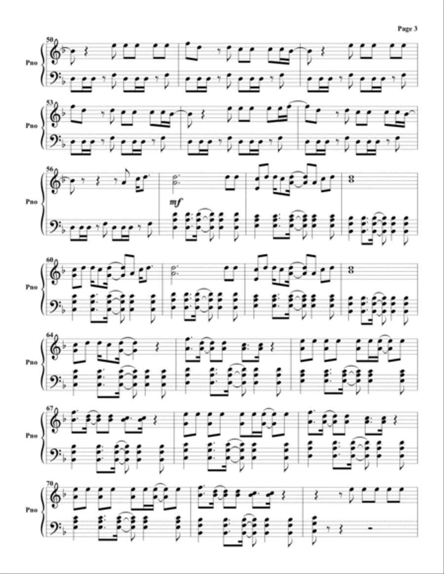 Freed From Desire Piano Solo scores gallery preview page 3