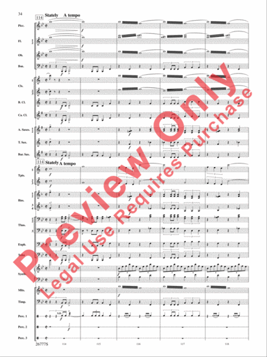 Soaring with John Williams Concert Band scores gallery preview page 35