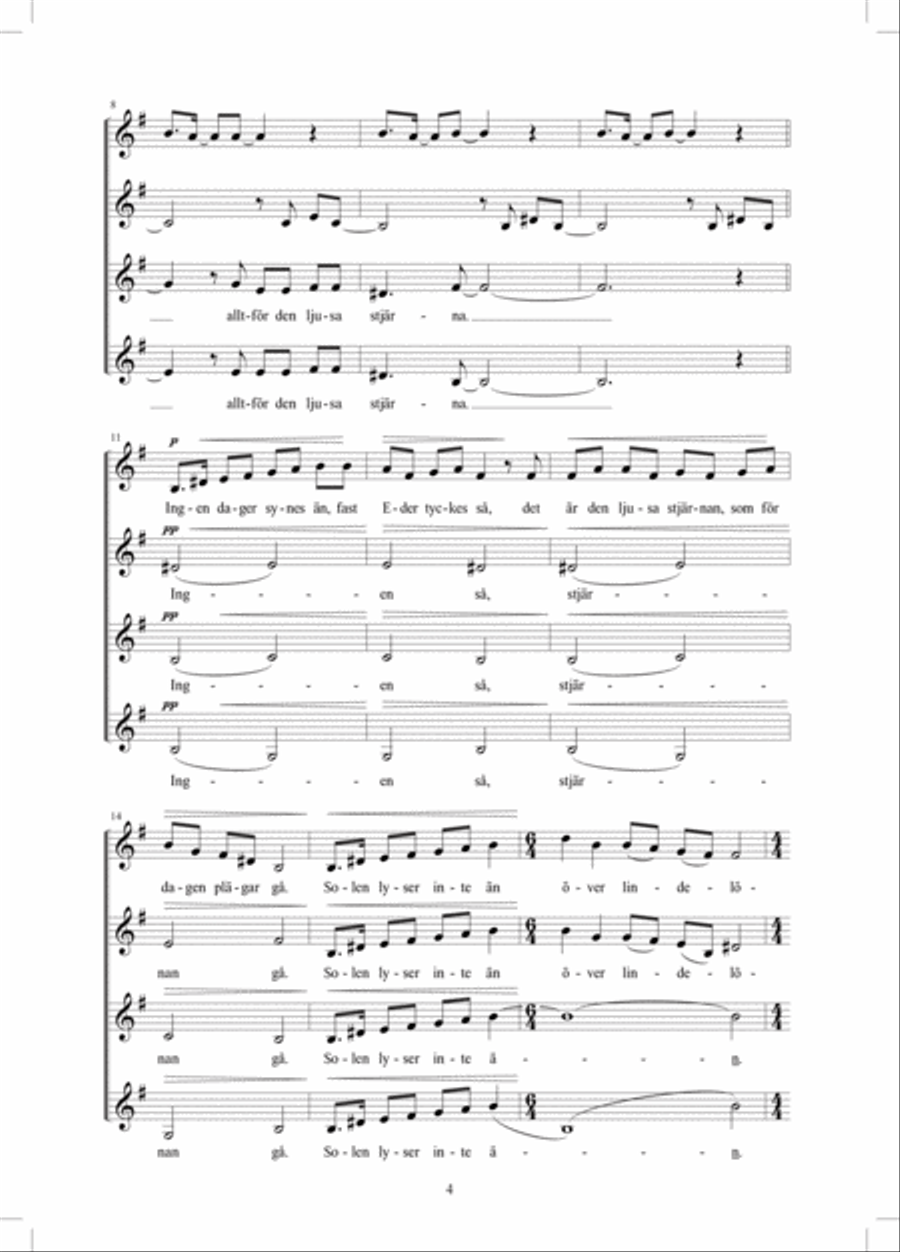 Staffansvisa från Östergötland SSAA scores gallery preview page 4