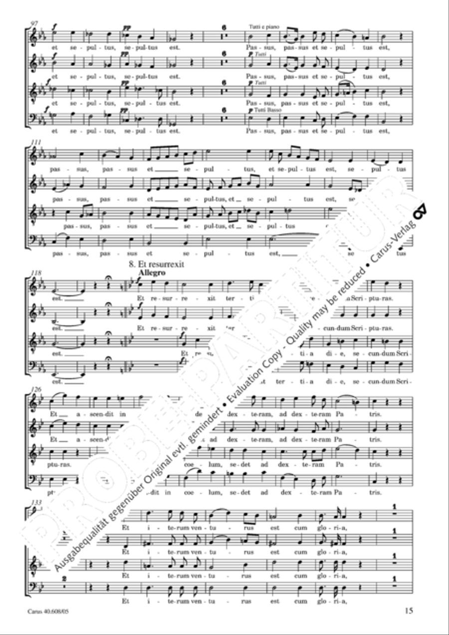 Missa Sancti Bernardi von Offida in B 4-Part scores gallery preview page 16