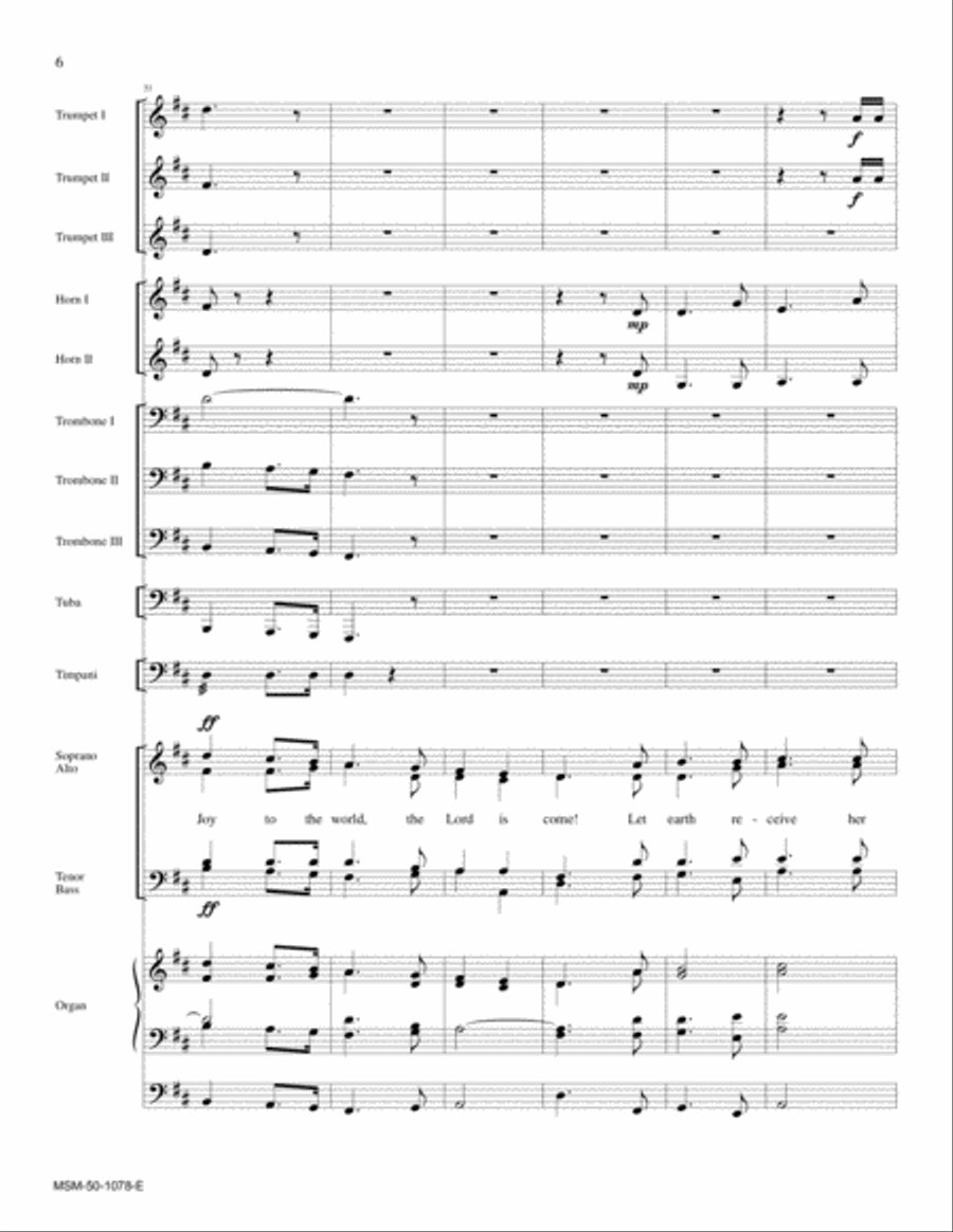 Joy to the World Choir scores gallery preview page 6