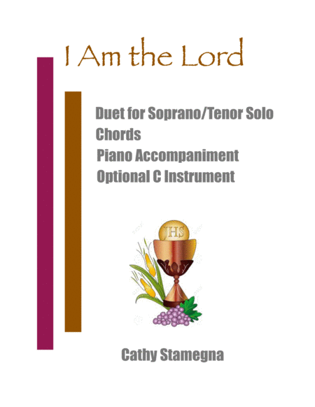 I Am the Lord (Duet for Soprano/Tenor Solo, Chords, Optional C Instrument, Accompanied) image number null