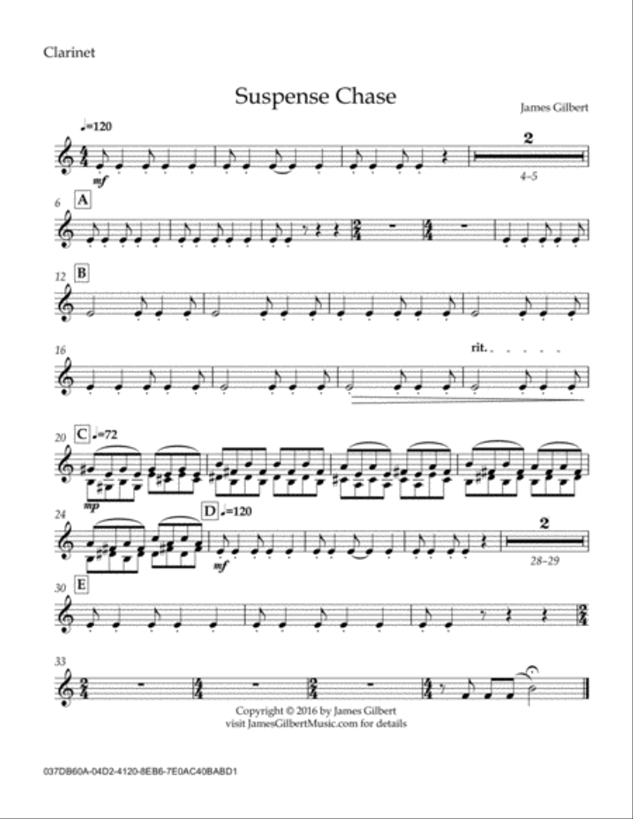 Suspense Chase Concert Band scores gallery preview page 2